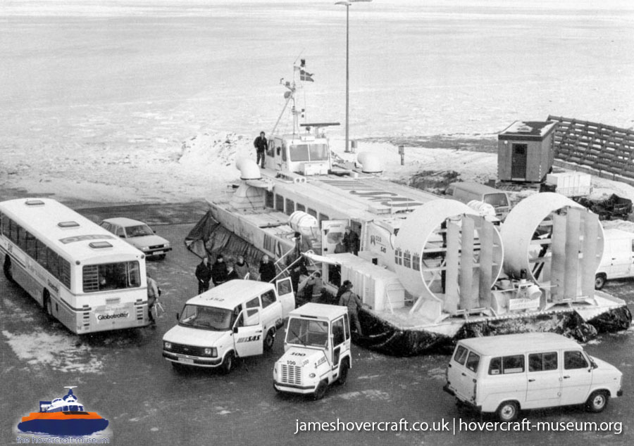 AP1-88 hovercraft with the Scandinavian company SAS -  (credit: The <a href='http://www.hovercraft-museum.org/' target='_blank'>Hovercraft Museum Trust</a>).